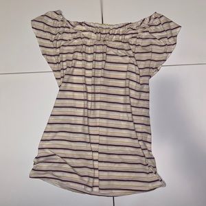 Stripped off the shoulder top